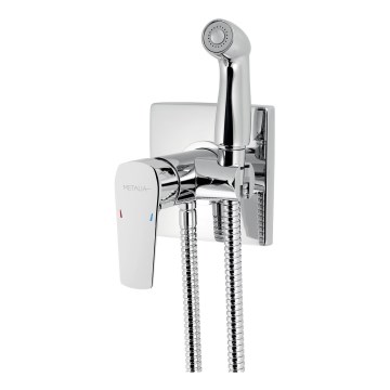Novaservis - Grifo de bidé con ducha para instalación empotrada METALIA cromo brillante