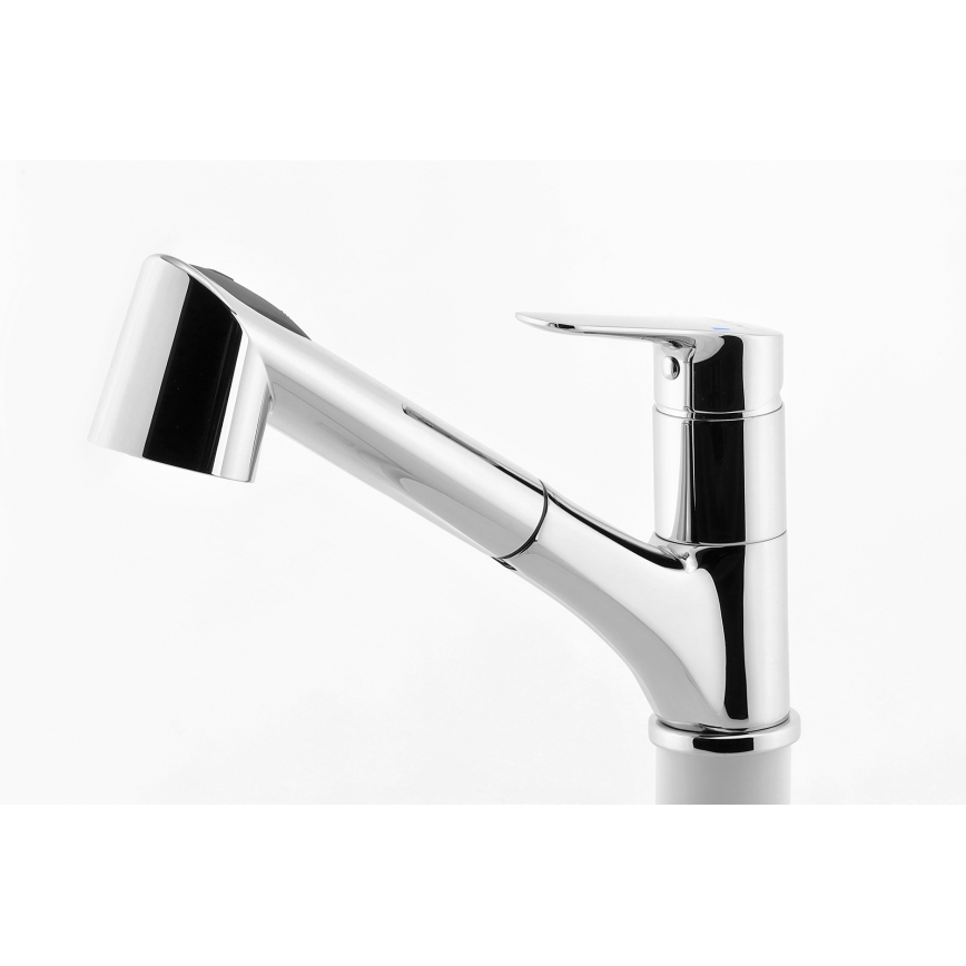 Novaservis - Grifo de fregadero con ducha extraíble METALIA cromo brillante