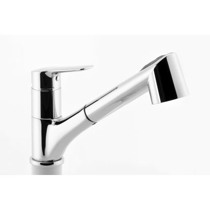 Novaservis - Grifo de fregadero con ducha extraíble METALIA cromo brillante