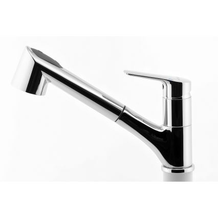Novaservis - Grifo de fregadero con ducha extraíble METALIA cromo brillante