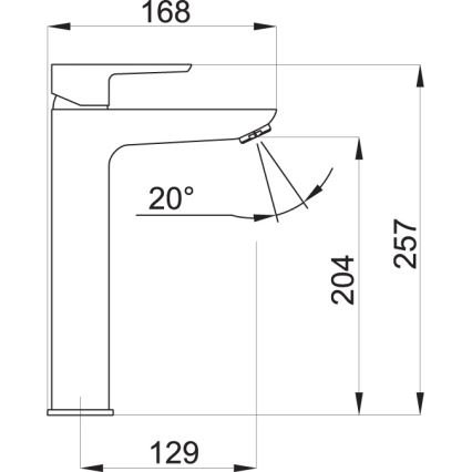 Novaservis - Grifo de lavabo METALIA ECO 25,7 cm cromo brillante
