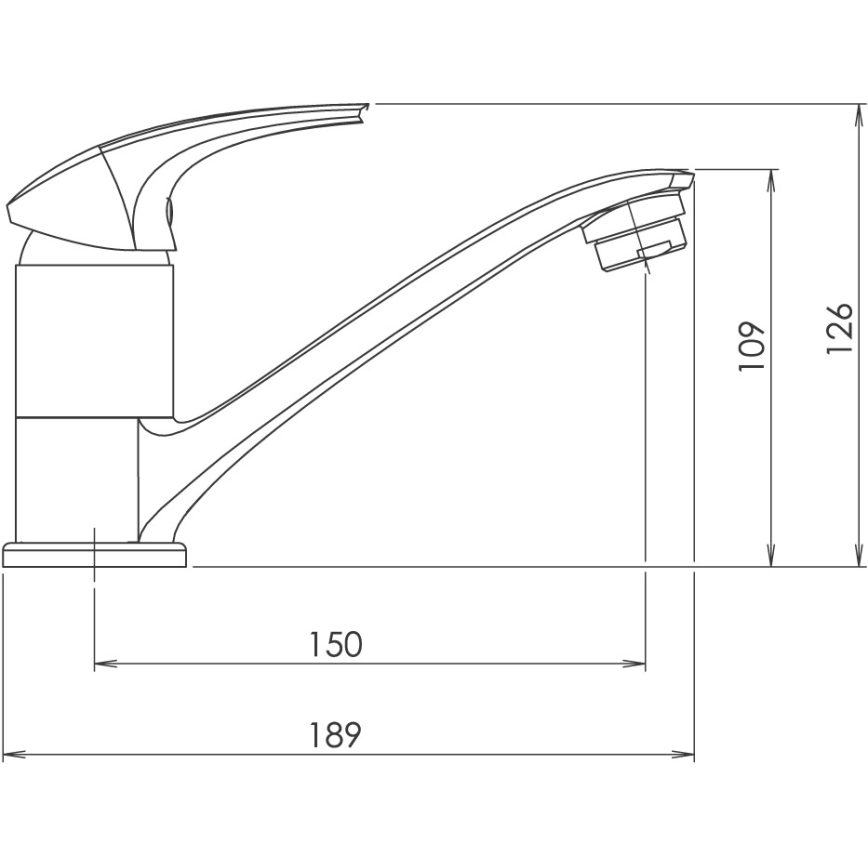 Novaservis - Grifo para fregadero/lavabo METALIA cromo brillante