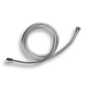 Novaservis - Manguera de ducha de plástico 150 cm cromo mate