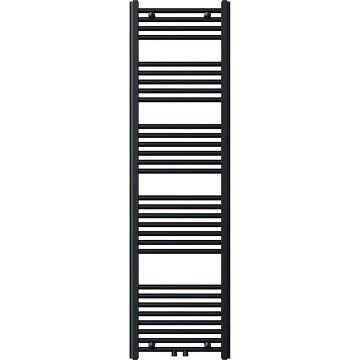 Novaservis - Radiador toallero en escalera para baño 648W/230V 160x45 cm negro recto