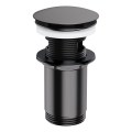OMNIRES A706AT - Desagüe de lavabo CLICK-CLACK diá. 6,6 cm antracita cepillado