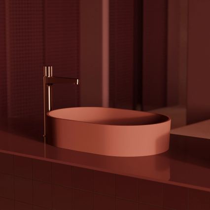 OMNIRES CT8012CPB - Grifo de lavabo CONTOUR 31,2 cm cobre cepillado