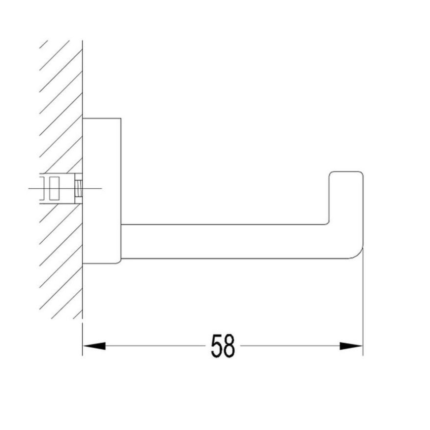 OMNIRES DA70110BL - Percha de pared DARLING negro semimate
