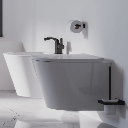 OMNIRES DA70620BL - Escobilla de WC de pared DARLING negro mate