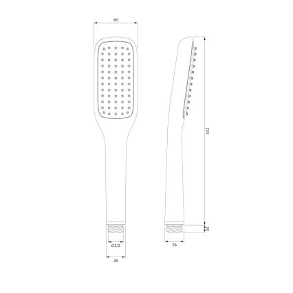 OMNIRES HUDSONX-PCR - Juego de ducha HUDSONX cromo brillante