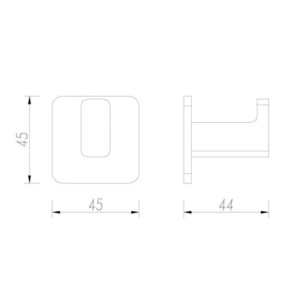 OMNIRES NL80115BL - Percha de pared NELSON negro mate