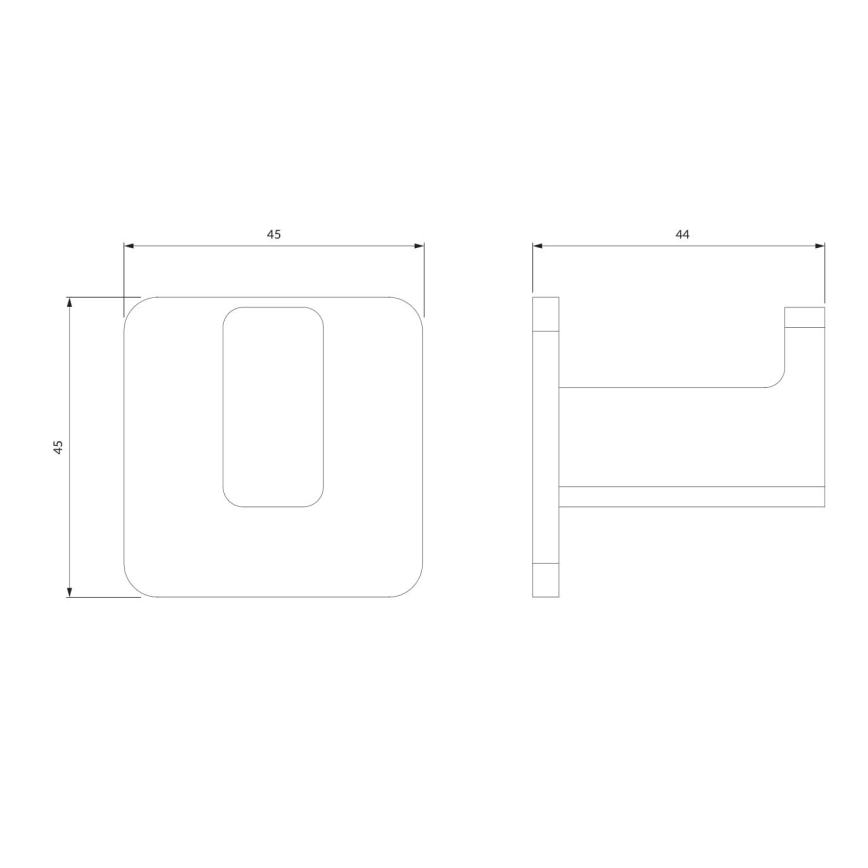 OMNIRES NL80115CR - Percha de pared NELSON cromo brillante