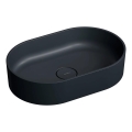 OMNIRES OVOUNBLV - Lavabo sobre encimera OVO 55x36 cm dolomita/negro mate lava