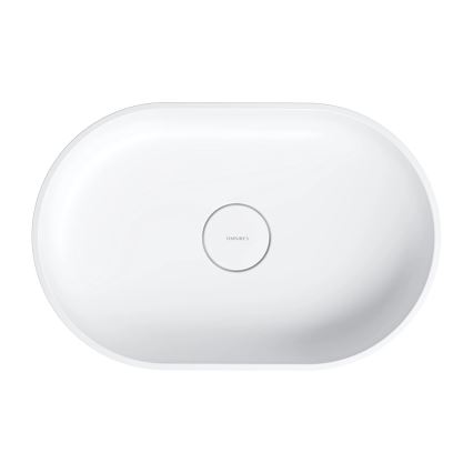 OMNIRES OVOUNBM - Lavabo sobre encimera OVO 55x36 cm dolomita/blanco mate
