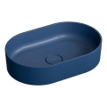 OMNIRES OVOUNMB - Lavabo de encimera OVO 55x36 cm dolomita/azul medianoche mate