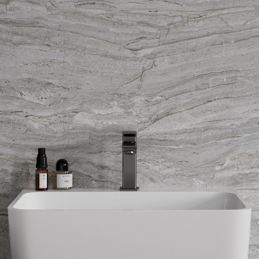 OMNIRES PM7410GR - Grifo de lavabo PARMA 15 cm grafito cepillado