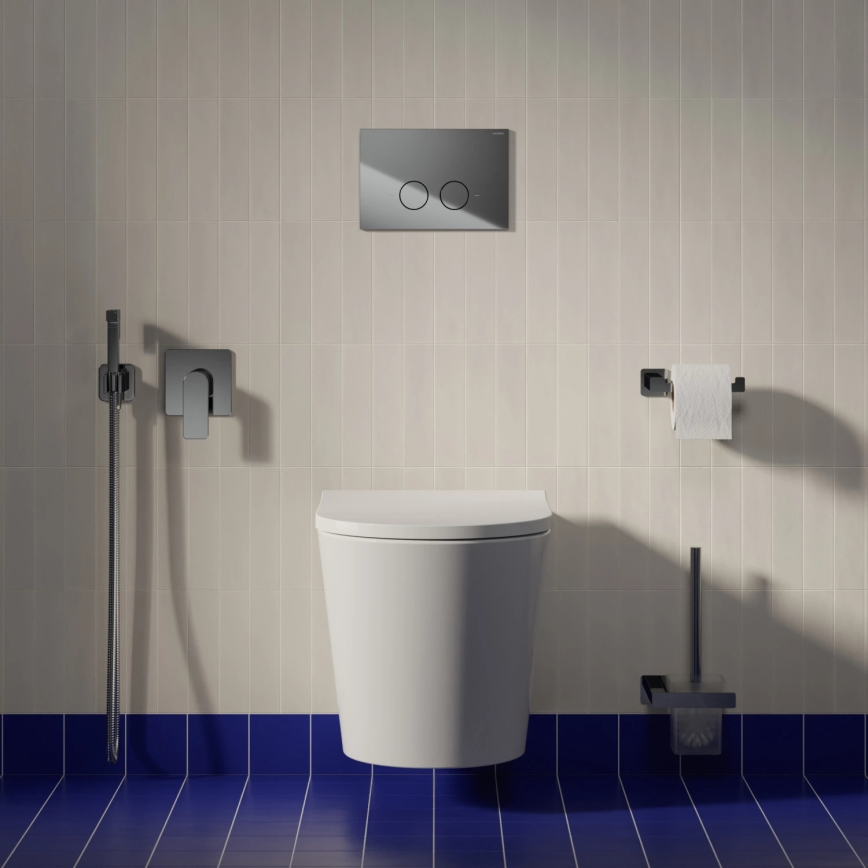 OMNIRES TAMPAMWBP - Inodoro suspendido con asiento SoftClose TAMPA, cerámica, blanco brillante