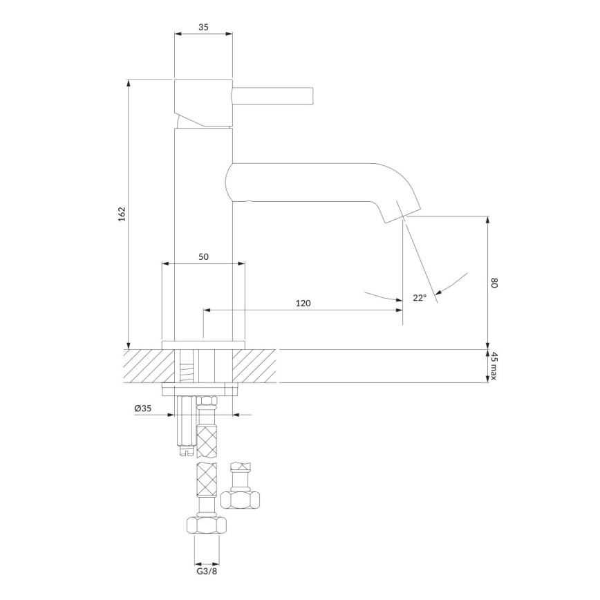 OMNIRES Y1210NBSB - Grifo para lavabo Y 16,2 cm en latón cepillado