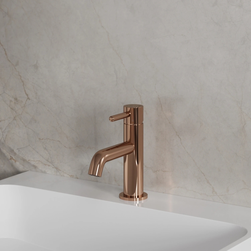 OMNIRES Y1210NCP - Grifo de lavabo Y 16,2 cm, acabado en cobre brillante