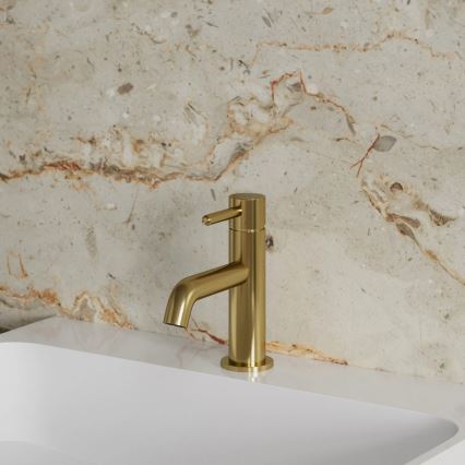 OMNIRES Y1210NGLB - Grifo para lavabo Y 16,2 cm, oro cepillado