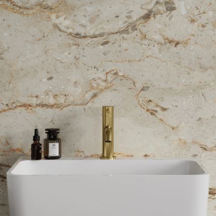 OMNIRES Y1210NGLB - Grifo para lavabo Y 16,2 cm, oro cepillado