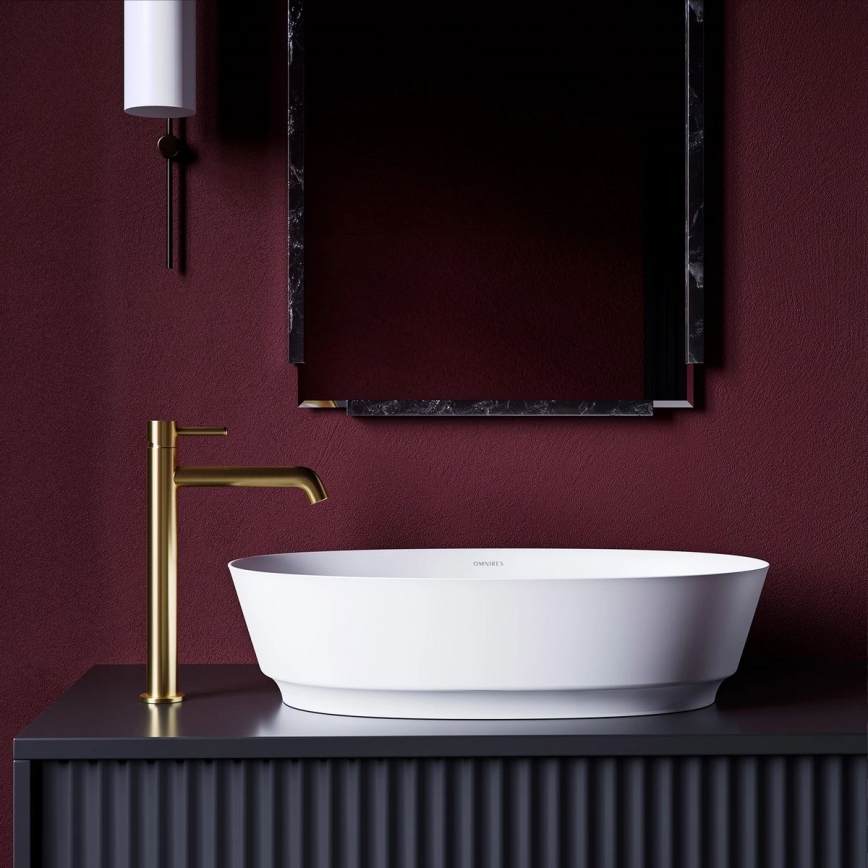 OMNIRES Y1212GLB - Grifo de lavabo Y 30,8 cm oro cepillado