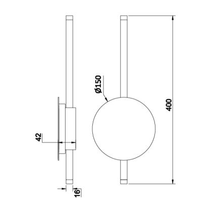 Ondaluce - Aplique de pared LED regulable JAMES LED/16W/230V blanco