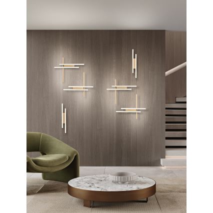 Ondaluce - Aplique de pared LED regulable MOVIDA LED/20W/230V dorado