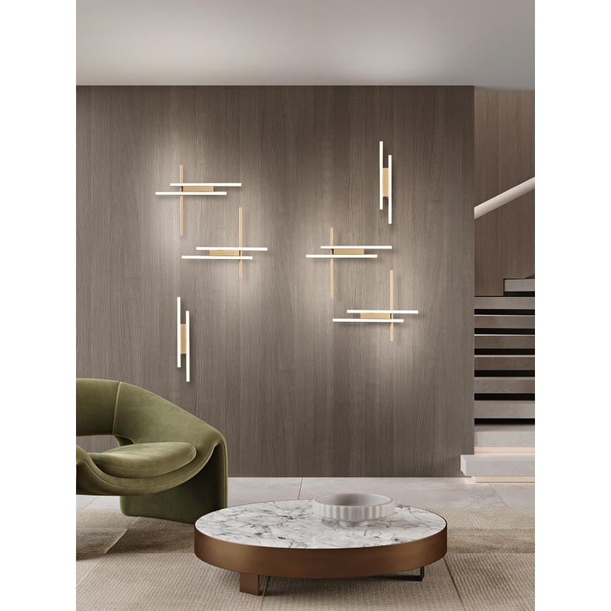 Ondaluce - Aplique de pared LED regulable MOVIDA LED/20W/230V dorado