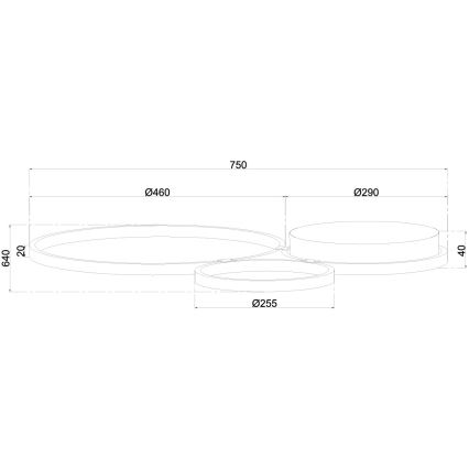 Ondaluce - Aplique de pared LED regulable POIS LED/42W/230V en acabado dorado