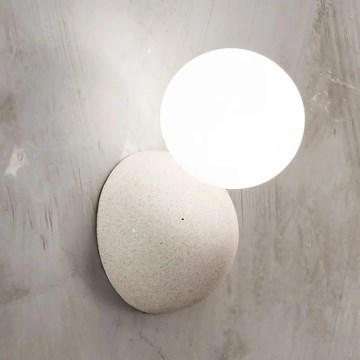 Ondaluce - Aplique de pared ROCK 1xG9/7W/230V hormigón/blanco