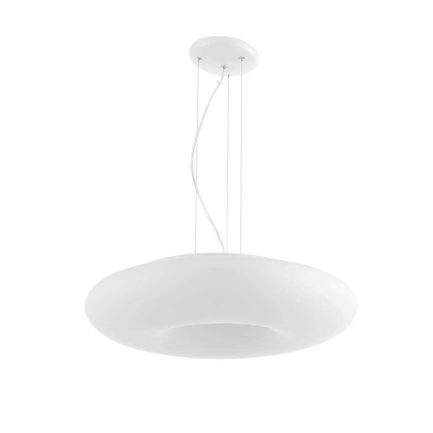 Ondaluce - Lámpara colgante con cable DODI 2xE27/15W/230V Ø 53 cm blanca