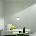 Ondaluce - Lámpara colgante con cable JEWEL 1xE14/10W/230V, diámetro 17 cm, dorada/blanca