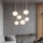 Ondaluce - Lámpara colgante con cable JEWEL 6xE14/10W/230V, diámetro 55 cm, dorado/blanco