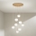 Ondaluce - Lámpara colgante con cable JEWEL 8xE14/10W/230V Ø 70 cm dorado/blanco