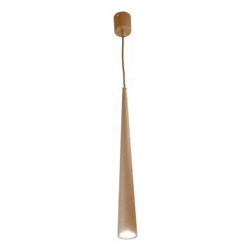 Ondaluce - Lámpara colgante con cable NOA 1xGU10/20W/230V Ø 5,5 cm acabado dorado