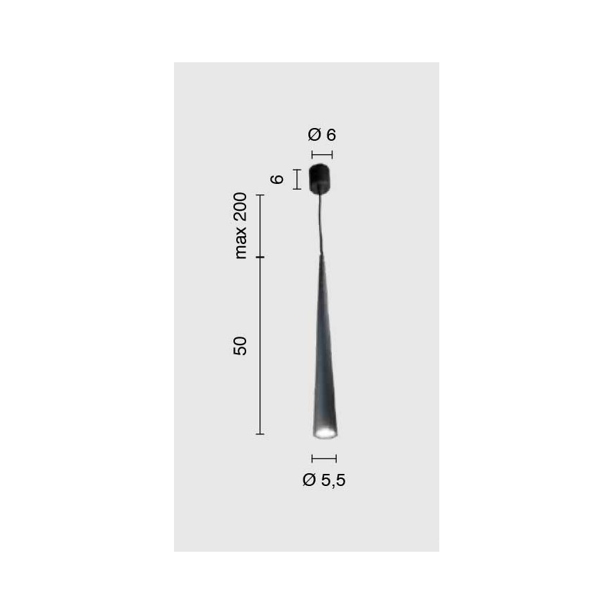 Ondaluce - Lámpara colgante con cable NOA 1xGU10/20W/230V Ø 5,5 cm acabado dorado