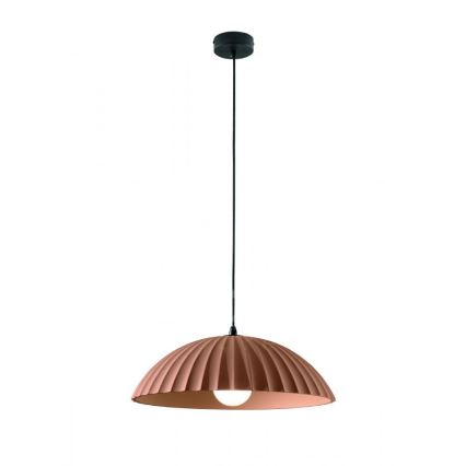 Ondaluce - Lámpara colgante con cable RUSTIC 1xE27/15W/230V Ø 50 cm hormigón/marrón