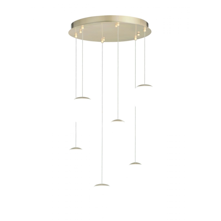 Ondaluce - Lámpara colgante con cable SANTOS LED/48W/230V, diámetro 45 cm, dorado/blanco