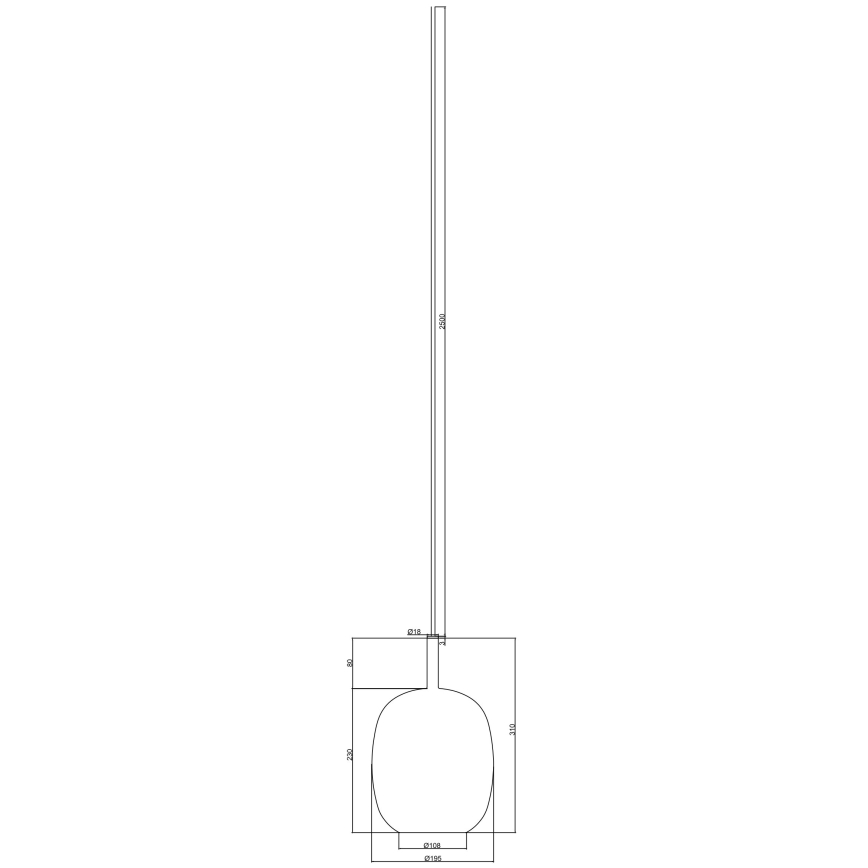 Ondaluce - Lámpara colgante con cable THELMA 1xE27/15W/230V Ø 19,5 cm negro/gris ahumado