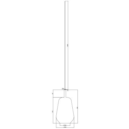 Ondaluce - Lámpara colgante con cable THELMA 1xE27/15W/230V Ø 19 cm dorado/transparente