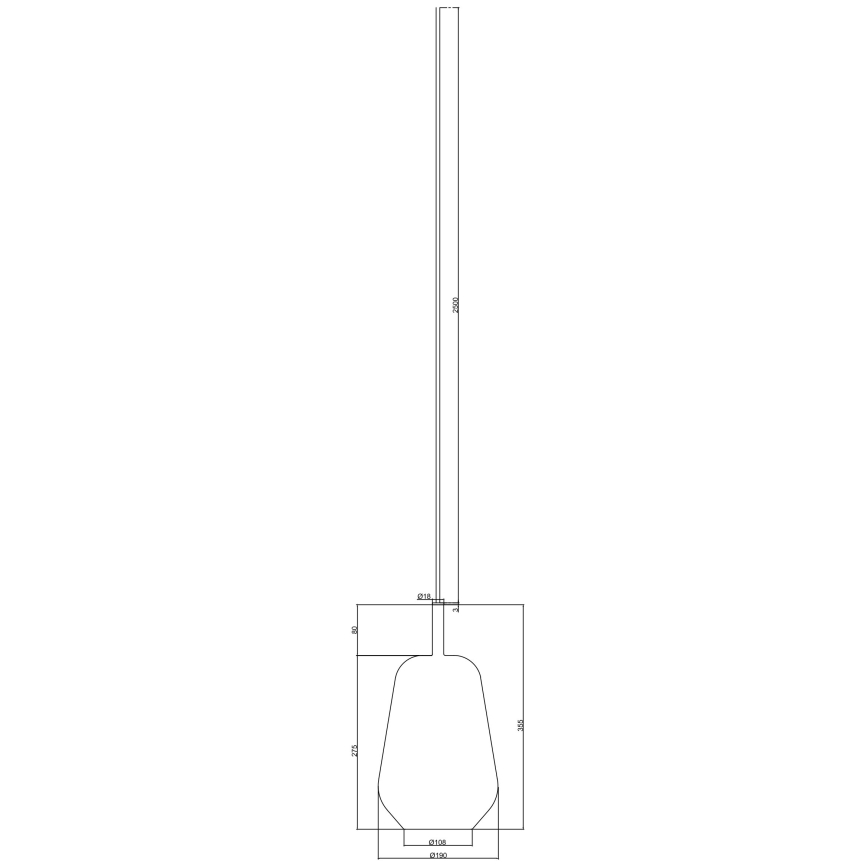 Ondaluce - Lámpara colgante con cable THELMA 1xE27/15W/230V Ø 19 cm negro/gris ahumado