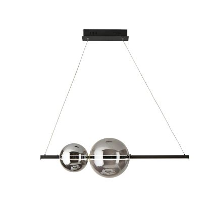 Ondaluce - Lámpara colgante LED regulable con cable FUFI LED/40W/230V negro/negro ahumado