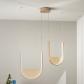 Ondaluce - Lámpara colgante LED regulable con cable LOTUS LED/55W/230V dorada