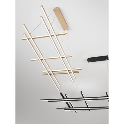 Ondaluce - Lámpara colgante LED regulable con cable MOVIDA LED/114W/230V negra