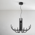 Ondaluce - Lámpara colgante LED regulable con cable NOUVEAU LED/35W/230V Ø 78 cm negra