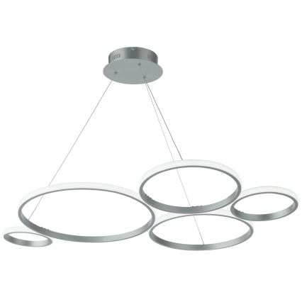 Ondaluce - Lámpara colgante LED regulable con cable POIS LED/60W/230V plateada