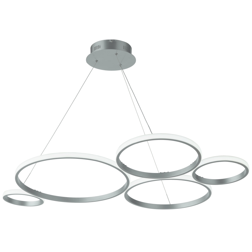 Ondaluce - Lámpara colgante LED regulable con cable POIS LED/60W/230V plateada