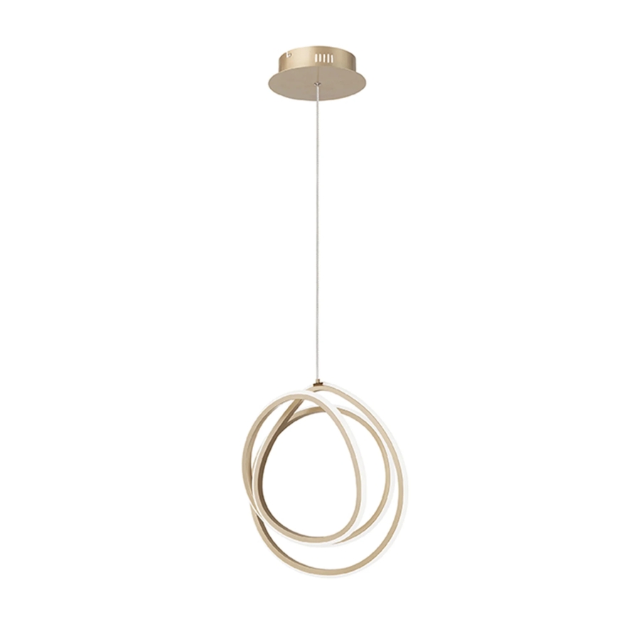 Ondaluce - Lámpara colgante LED regulable en cable GOLDEN LED/28W/230V Ø 31,5 cm dorada
