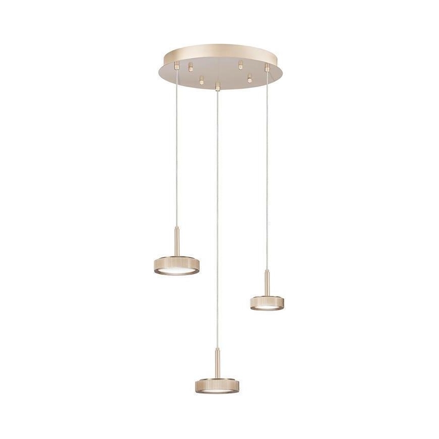 Ondaluce - Lámpara colgante LED regulable NINA LED/24W/230V Ø 35 cm dorado