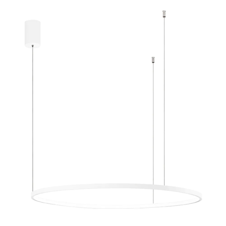 Ondaluce - Lámpara colgante LED regulable SOEL con cable de suspensión, 38 W, 230 V, 3000/4000 K, Ø 80 cm, blanco